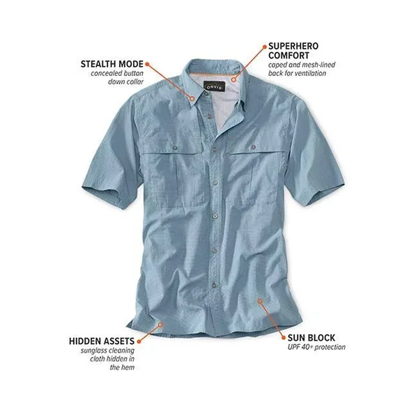 Orvis Men's Short-Sleeved Open-Air Caster Shirt - Red Med