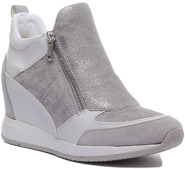 Women's Geox Nydame Wedge Sneaker, Size 10US - Grey