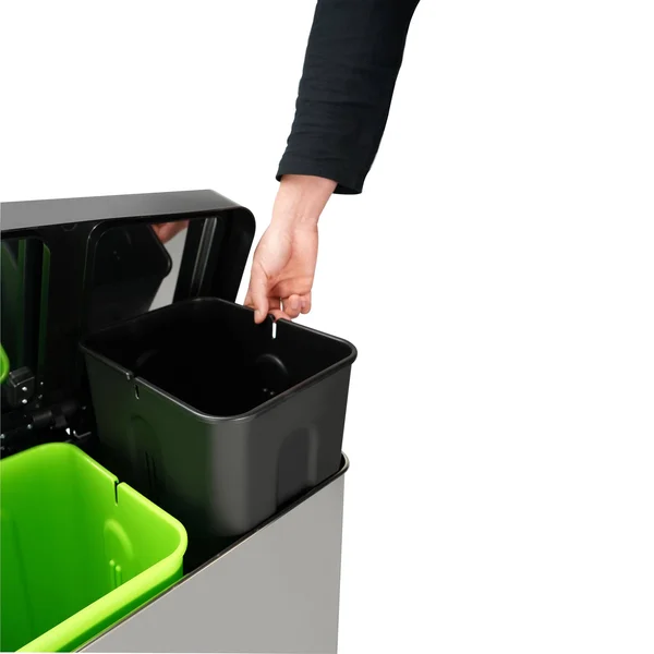 Rectangular Stainless Steel 10.6 Gallon Step-On Trash Can Innovaze