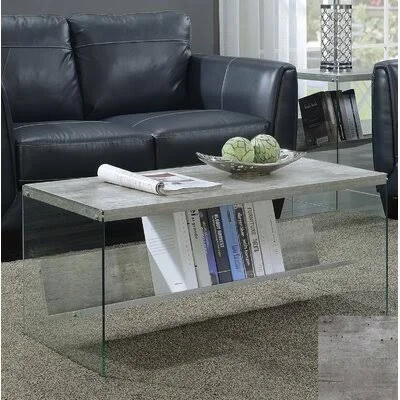 Wade Logan Calorafield Coffee Table with Storage Color: Faux Birch