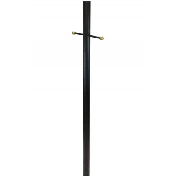 7-ft Black Textured Direct Burial Post w/Cross Arm