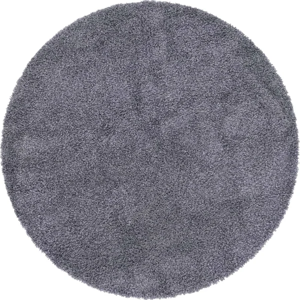 Unique Loom Davos Shag Rug - 6& 7 x 6& 7, Round