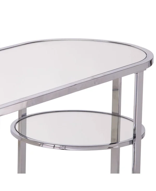 Southern Enterprises Constance Mirrored Console Table with Storage - Silver