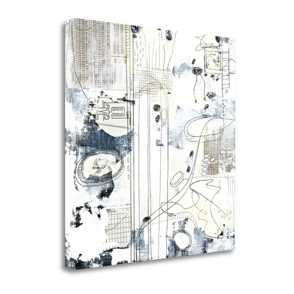 Tangletown Fine Art Neutral Abstract III by Sarah Ogren, Giclee Print on Wrap Canvas, 20X20x22