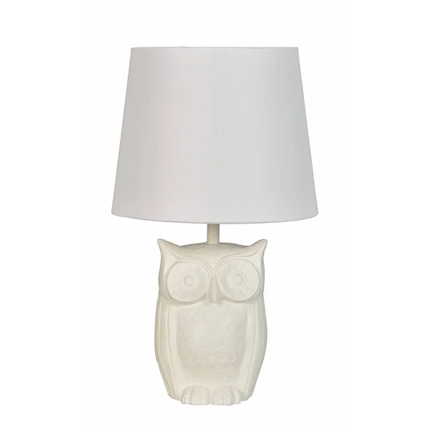 Lamps per SE Lps-214 16.5 inch Polyresin Table Lamp in White Finish