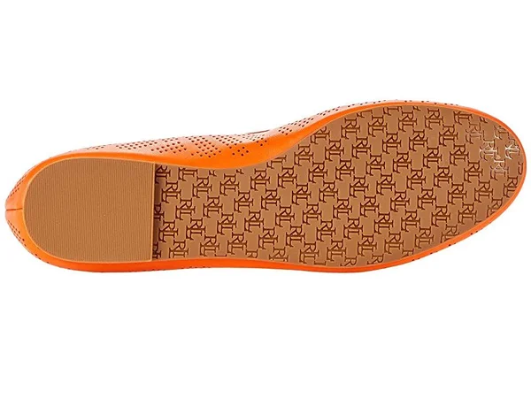 Lauren Ralph Lauren Jayna Flat Women's Shoes Orange : 5.5 B - Medium