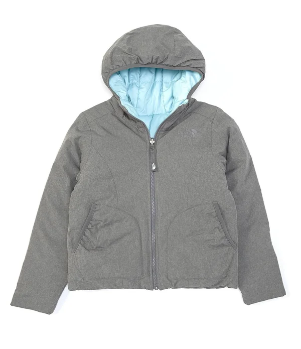 The North Face Reversible Perrito Jacket Girls TNF Medium Grey Heather