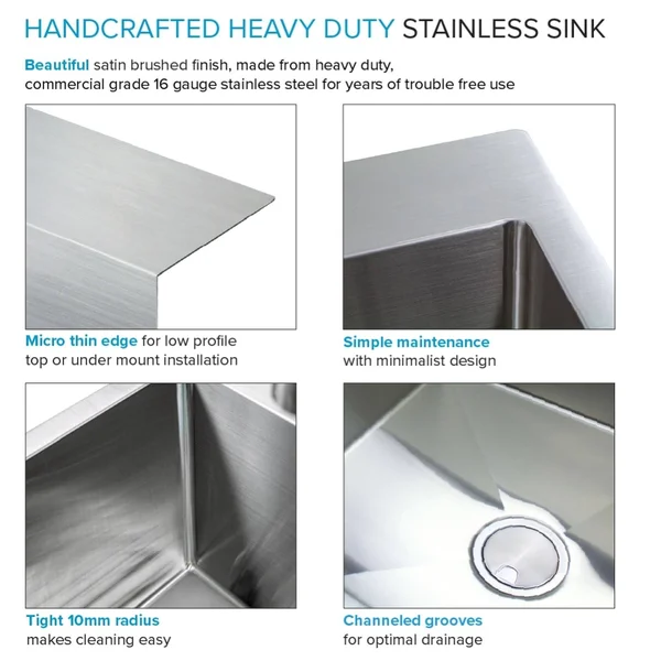 Transolid 25 in. x 22 in. x 12 in. Stainless Steel Drop-In or Undermount Laundry/Utility Sink Kit with Faucet and Accessories, S