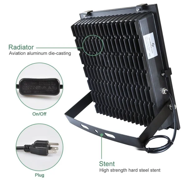 GLORIOUS-LITE LED Flood Light, 150W(750W Halogen Equiv), IP66 Waterproof LED Work Light, 6500K Daylight White, 11000lm, 110V, Outdo