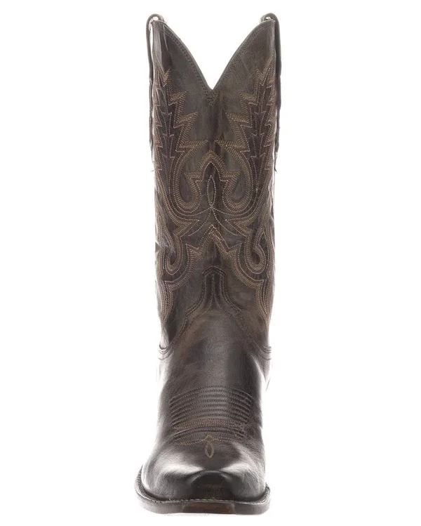 Lucchese Bootmaker Men's Lewis 7 Toe Western Boot - Size: 9, Chocolate Madras Goat