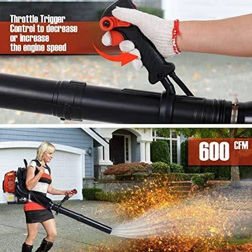 PX-Trunk GAS Leaf Blower 52cc 2 Cycle Engine Backpack, 21.9 x 19.3 x 13.1 inches