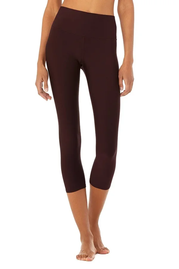 Alo High Waist AirLift Capri Oxblood S
