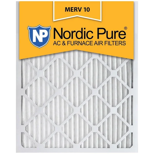Nordic Pure 20x25x1 MERV 10 Pleated AC Furnace Air Filters 6 Pack