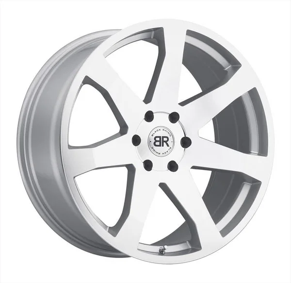 Black Rhino Mozambique Silver w/Mirror Cut Face Rotary Forged (Wheel Size: 24x10 - Wheel Bolt Pattern: 5x150, Wheel Offset: 30)