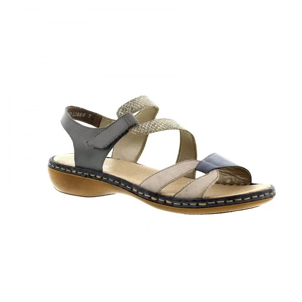 Rieker 65969-42 Denim/Grey Womens Sandals 36 EU