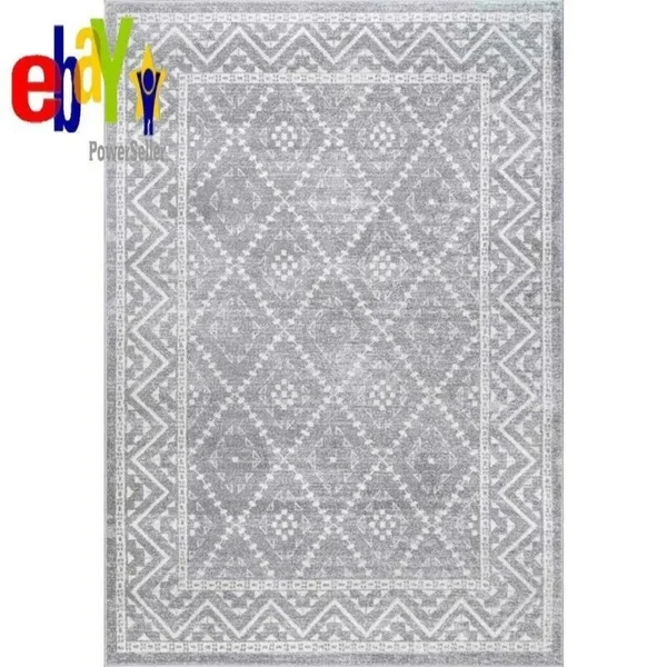Lynell Trellis Dark Gray 8 x 10 Area Rug