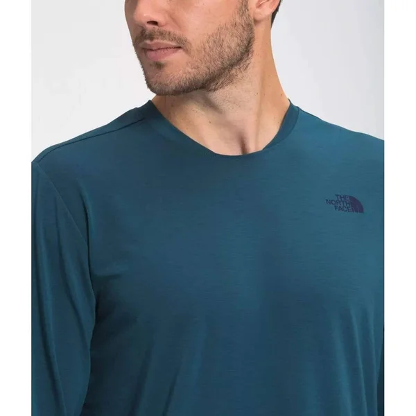 The North Face Men's Wander Long Sleeve Shirt Monterey Blue Heather - S