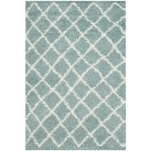 Safavieh SGD258J Dallas Shag Ivory - Seafoam Area Rug - 10& x 14&