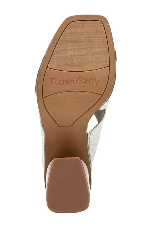 Franco Sarto Safia Block Heel Sandal - Size 7.5 in Putty at Nordstrom Rack