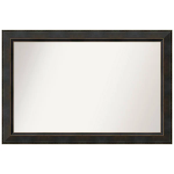 Amanti Art Medium Rectangle Espresso Bronze Modern Mirror (24.38 in. H x 36.38 in. W)