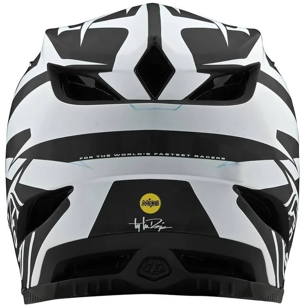 Troy Lee Designs D4 Carbon Slash Helmet - Black-White