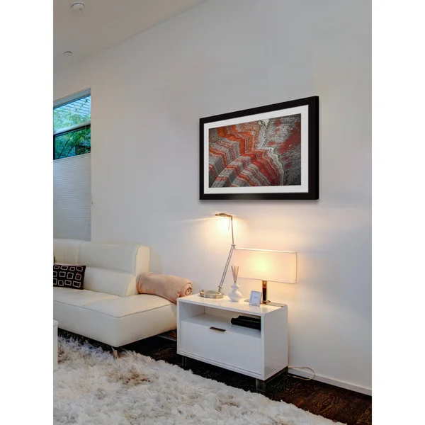 Marmont Hill 'Traveling Layers' Framed Painting Print, Red