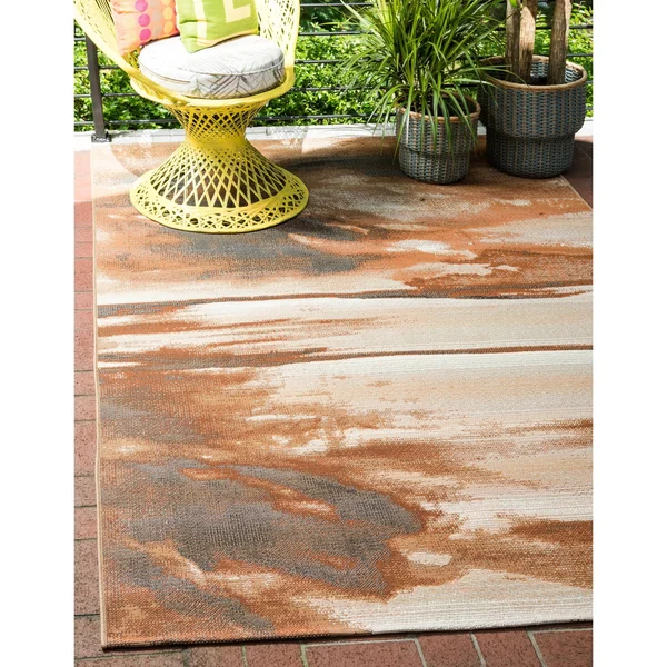 Unique Loom Shore Outdoor Area Rug - 4& x 6&