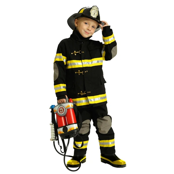 Aeromax Toys Fire Fighter Cotton Suit - Brown, L