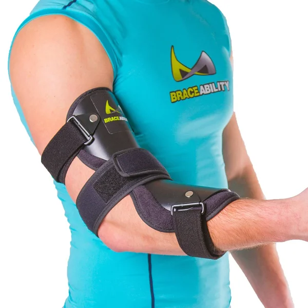 Braceability Cubital Tunnel Syndrome Elbow Brace - Splint to Treat Pain from Ulnar Nerve Entrapment, Hyperextended Elbow Prevent