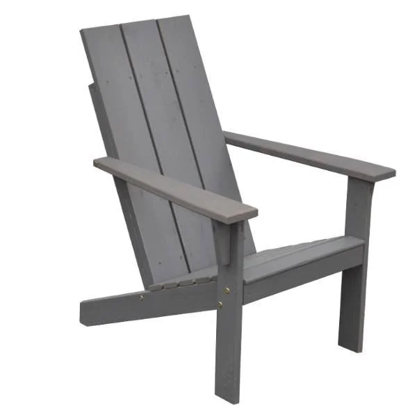 Western Red Cedar Modern Adirondack Chair Gray Stain