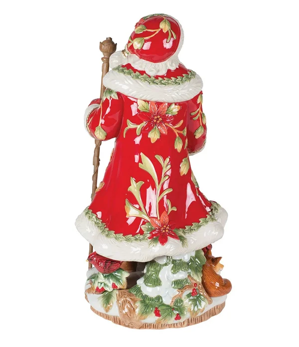 Fitz and Floyd Cardinal Christmas Santa Figurine