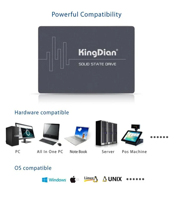 Kingdian 2.5 inch SATA3 240GB SSD Internal Solid State Drive for Laptop Desktop