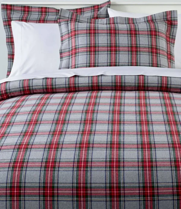 Heritage Chamois Flannel Comforter Cover Collection, Plaid Full Size, L.L.Bean