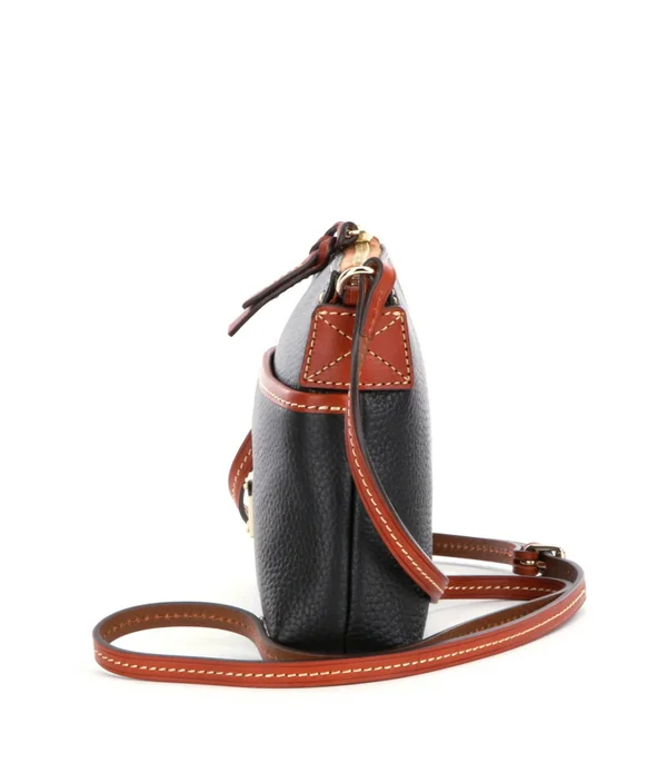 Dooney & Bourke Black Pebble Grain Ginger Pouchette