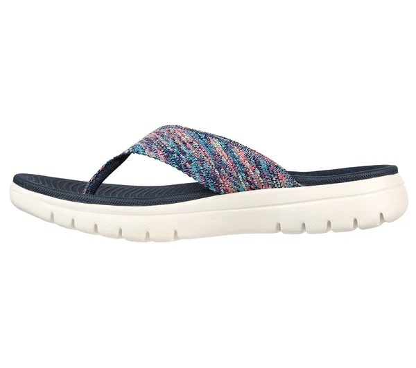 Skechers Women's On-The-Go Flex - Accent Sandals, Navy/Multi, 7.0