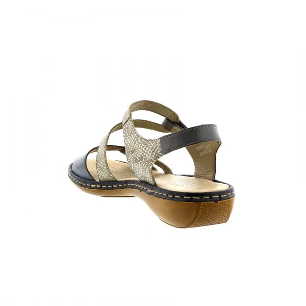 Rieker 65969-42 Denim/Grey Womens Sandals 36 EU