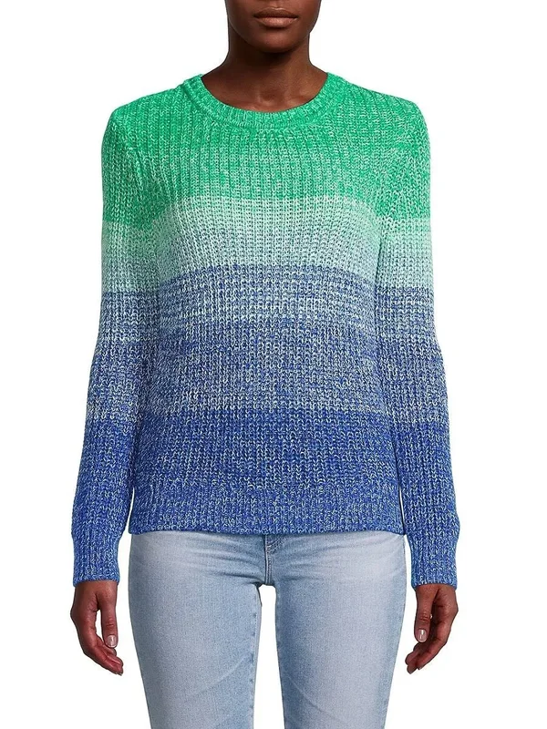 Calvin Klein Women's Ombre Cotton Sweater - Ember Combo - Size M