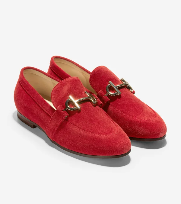 Cole Haan Modern Classics Loafer Women's Shoes Red Dahlia Suede : 7 B