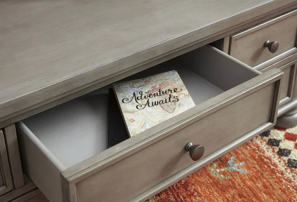 Signature Design by Ashley Lettner Rectangular Cocktail Table - Gray