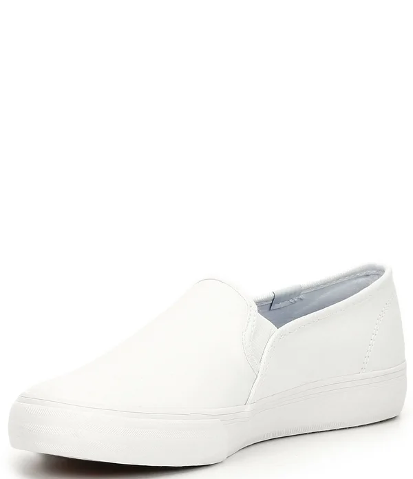 Keds Women's Double Decker Slip-On, Size: 9.5, White Leather