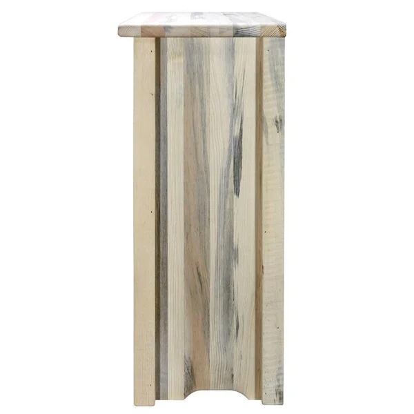Homestead Collection Accent Cabinet with Laser Engraved Bear Design in Right Hinged - Montana Woodworks MWHCACCCABRHLZBEAR