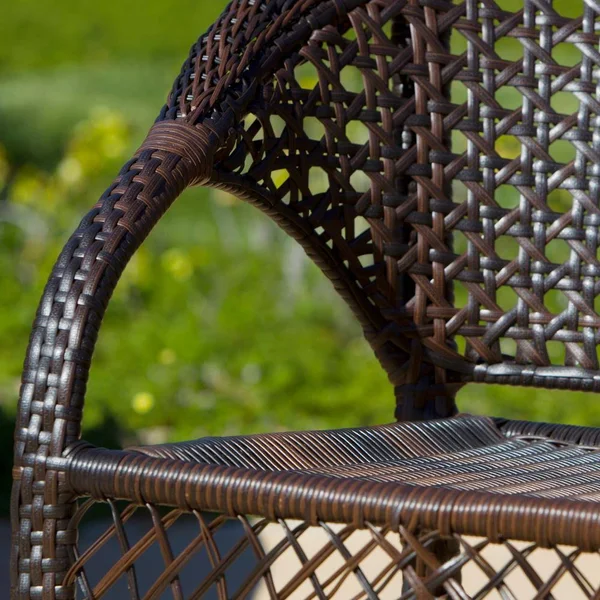Noble House Ace Brown Stackable Wicker Outdoor Dining Chair (2-Pack)