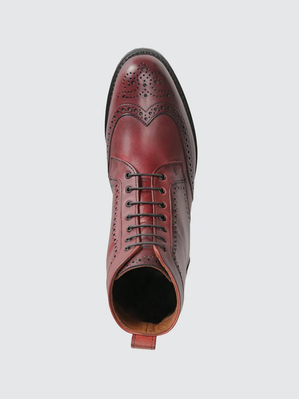 Men's Allen Edmonds Dalton Wingtip Boot 3180220 - 11.5 D, Oxblood