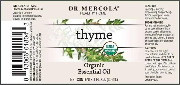 Dr. Mercola Organic Thyme Essential Oil - 1 fl. oz.