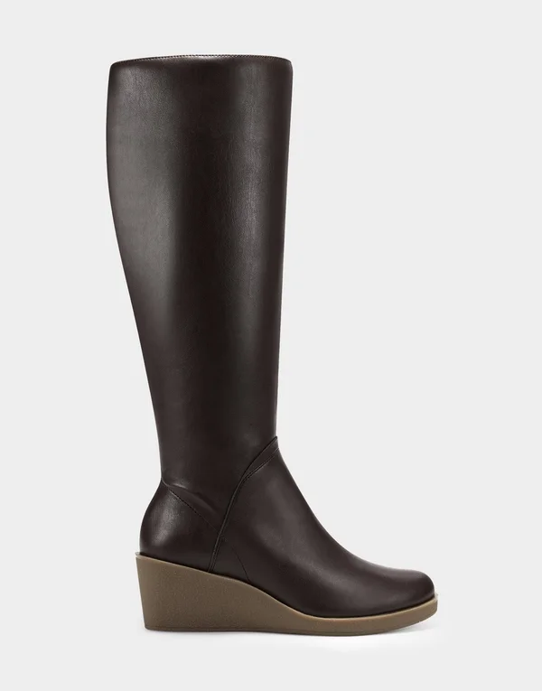 Aerosoles Binocular Women's Wedge Knee-High Boots - Size: 7.5, Brown
