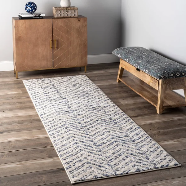 nuLOOM Rosanne Geometric Runner Rug - 2& 6x22 x 12&, Blue