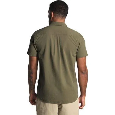 The North Face Men's Short Sleeve Baytrail Pattern Shirt: Burnt Olive Green
