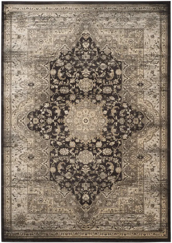 Safavieh Vintage Black/Ivory Area Rug; 9& x 12&