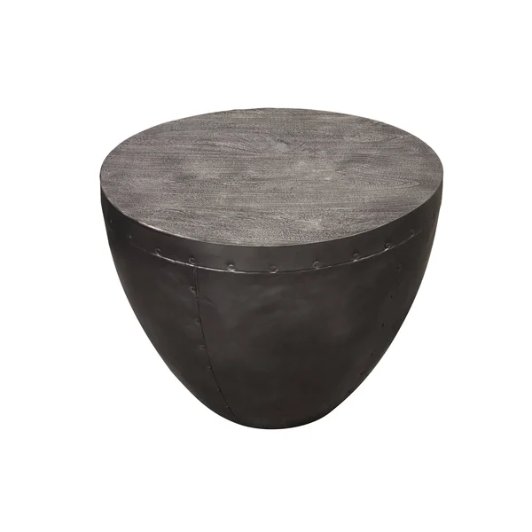 Porter Designs Thrum Round End Table - Gray
