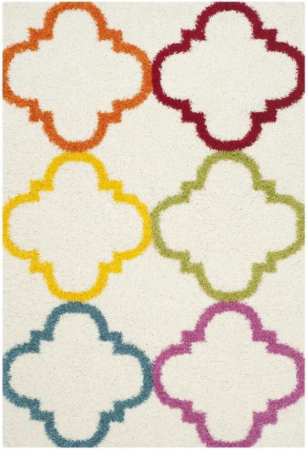 Safavieh Shag Kids Ivory and Multi 6&7x22 x 6&7x22 Square Area Rug